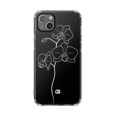 Black Impact MagSafe Phone Case for iPhone - Noir Alabaster Orchid