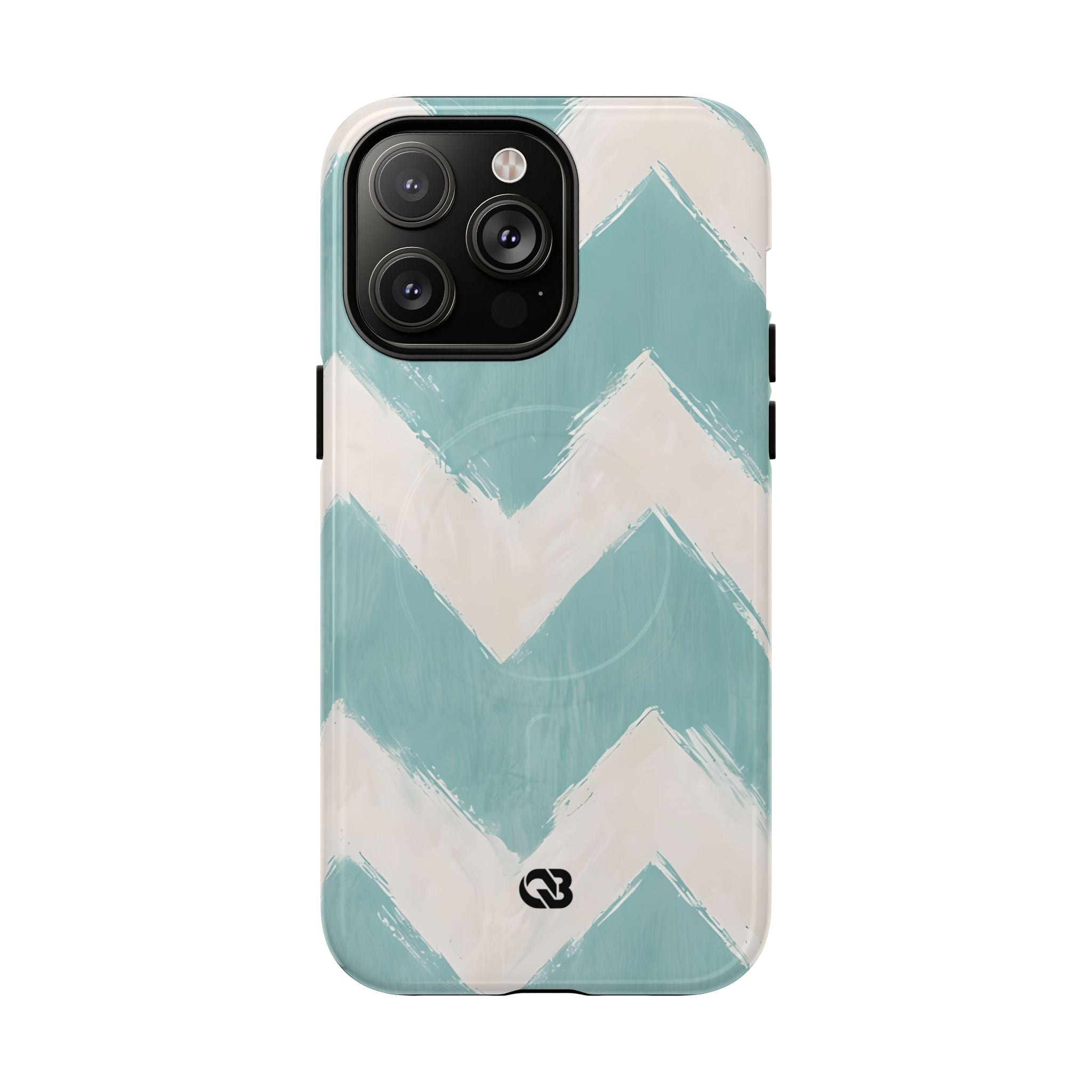Teal Painted Chevron · Tough+ Phone Case for iPhone · Magsafe