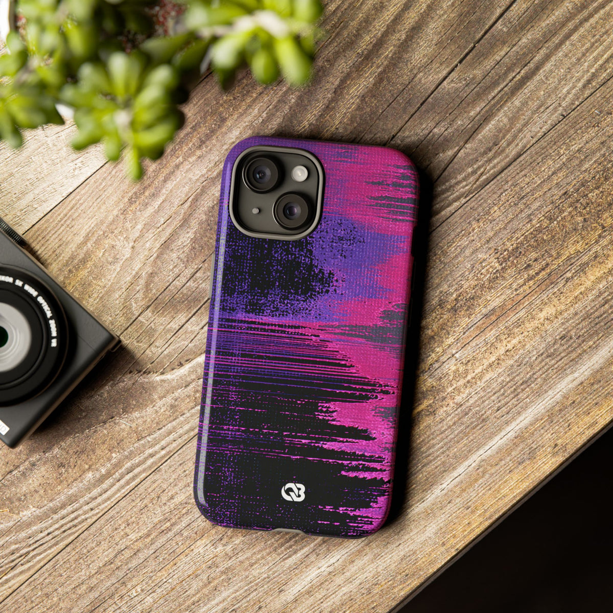 Neon Signal Shift · Tough Phone Case for iPhone · Purple