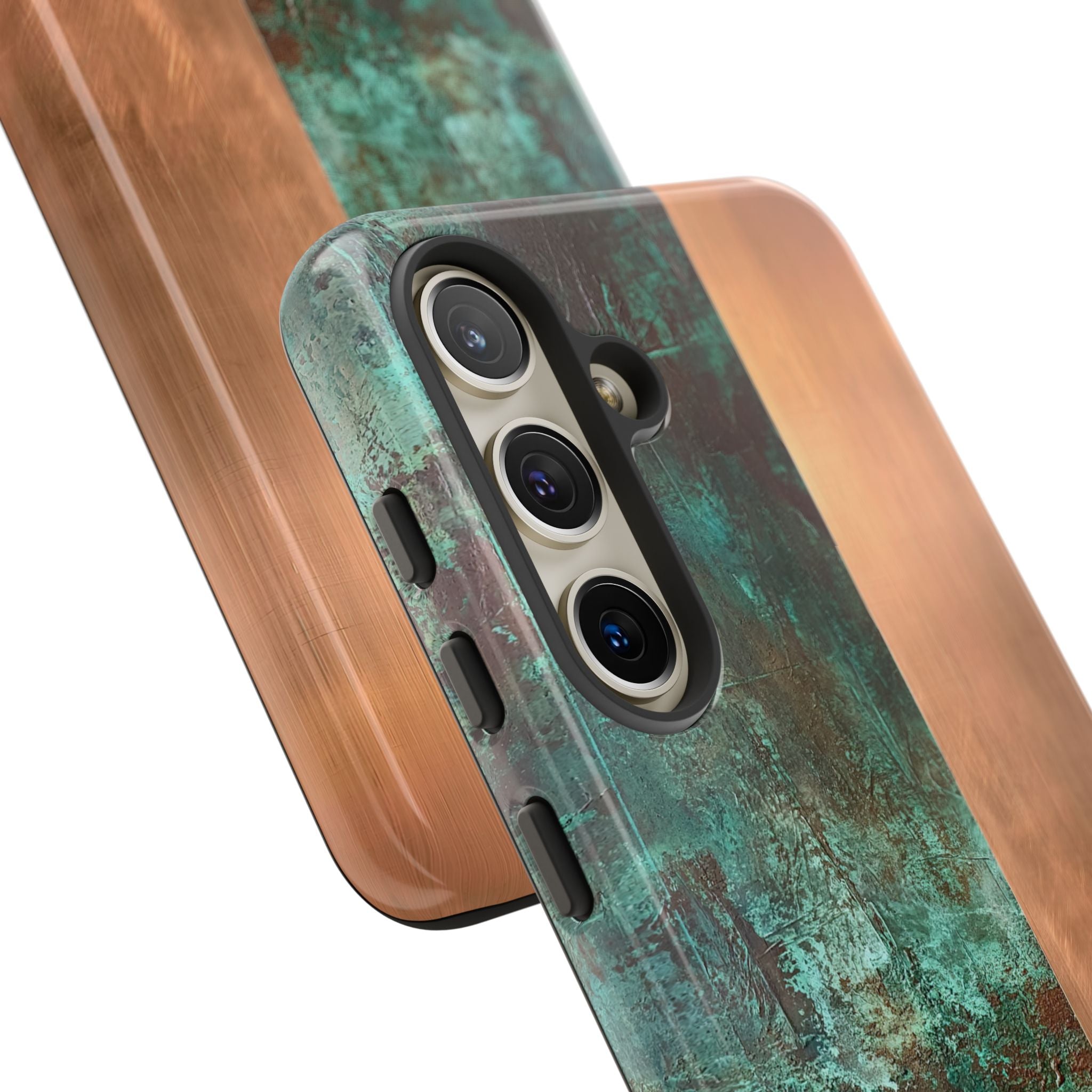 Teal Tough Phone Case for Samsung - Verdigris Copper Slab