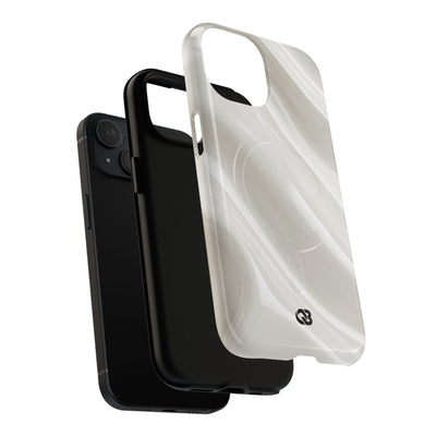 White Tough 2.0 Magsafe Phone Case for iPhone - Polished Ivory Wave