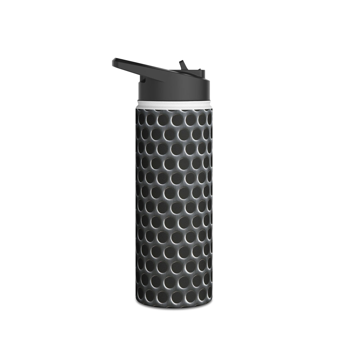 Brushed Perforated Steel · Insulated Water Bottle · Silver