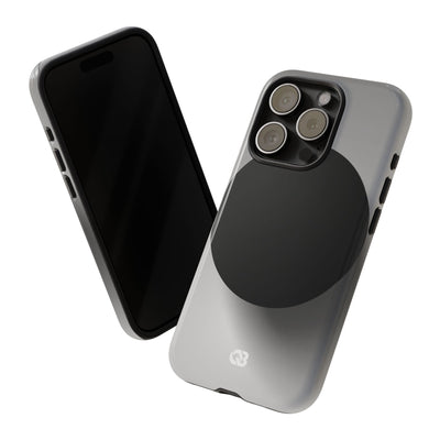Grey Tough Phone Case for iPhone - Matte Onyx Sphere