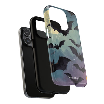 Leuchtender Fledermaus-Schwarm iPhone 15 Pro Case - Tough+