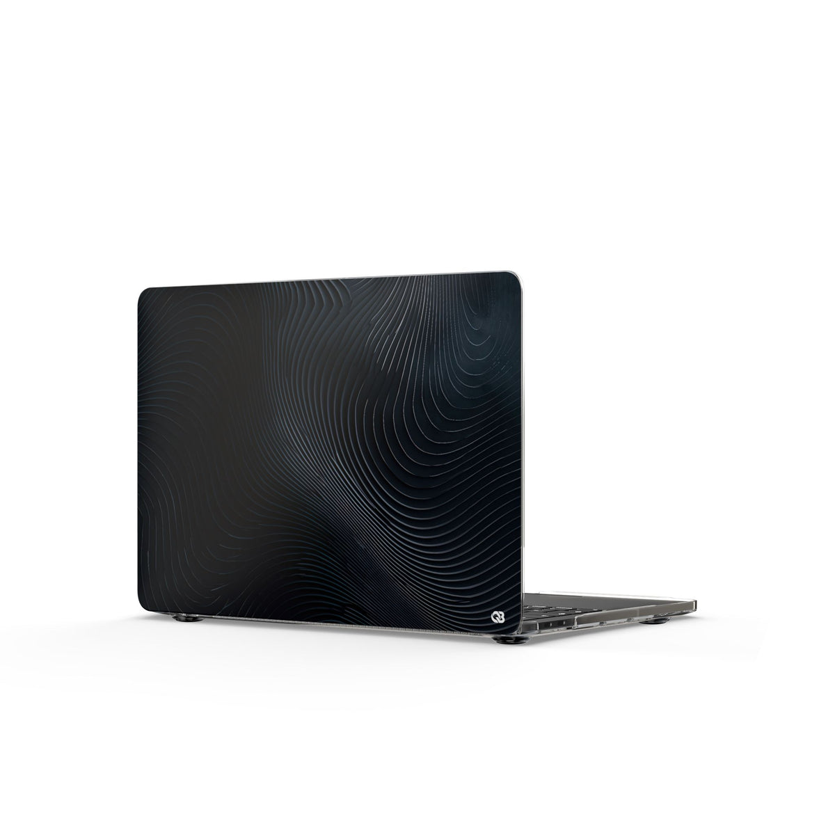 Obsidian Contours · Clear Hard Case for MacBook · Black