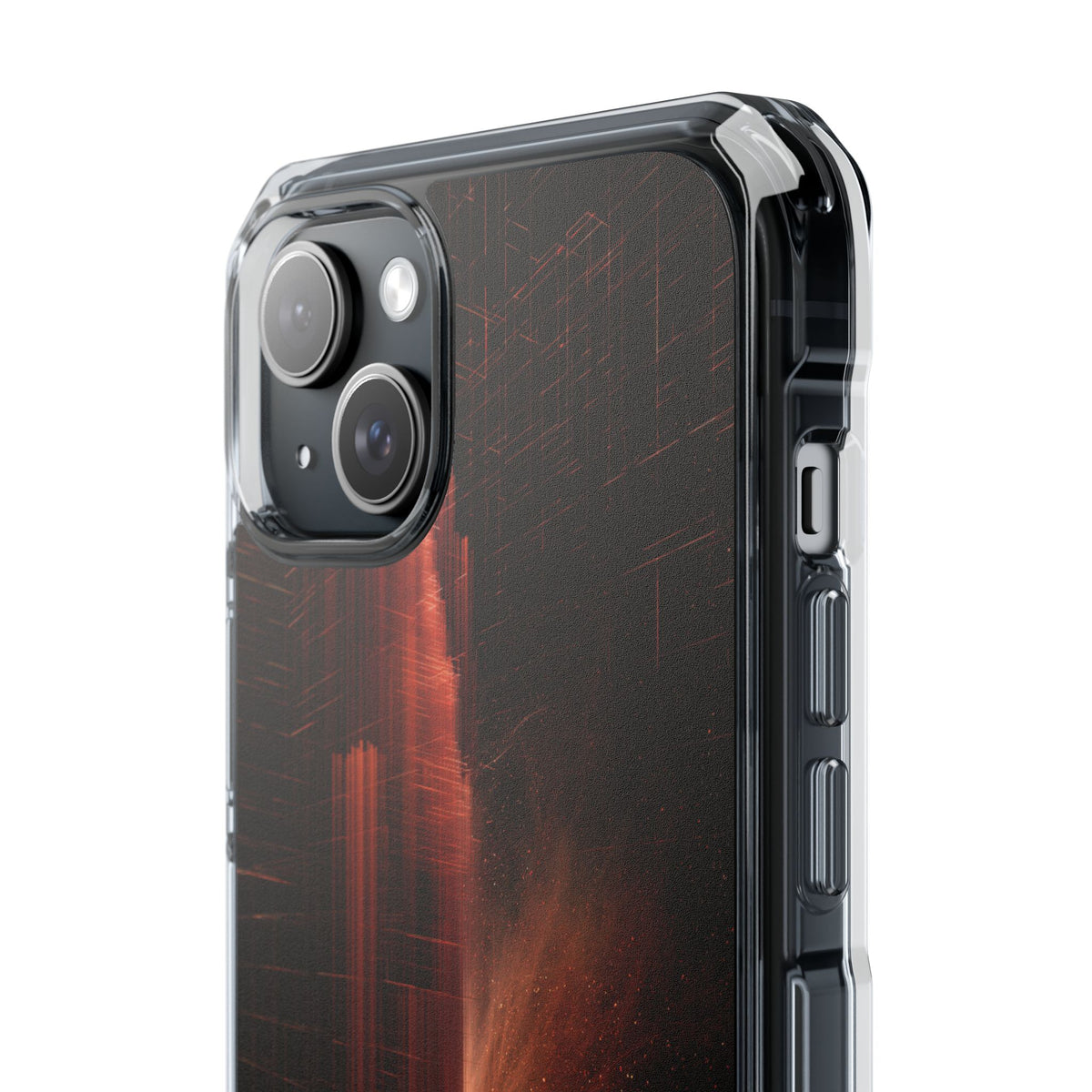 Luminous Monolith · Clear Impact Magnetic Phone Case for iPhone · Black