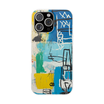 Azure Urban Scribble · Soft Phone Case for iPhone