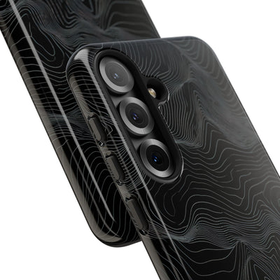 Obsidian Contour Elevation · Tough Phone Case for Samsung · Black