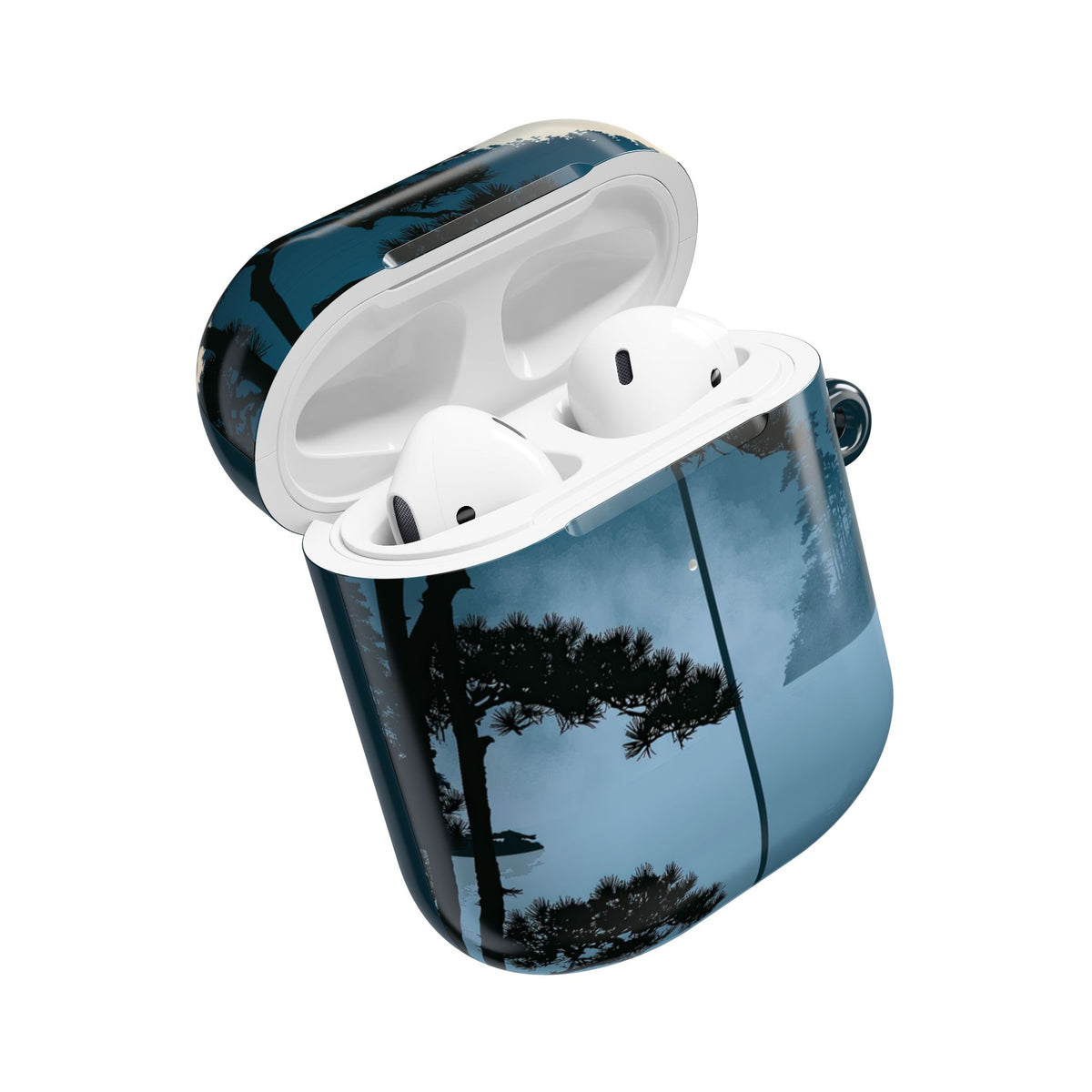 Misty Pine Horizon · Hard Case for AirPods & AirPods Pro · Teal