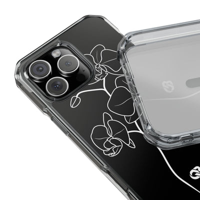 Black Impact MagSafe Phone Case for iPhone - Noir Alabaster Orchid