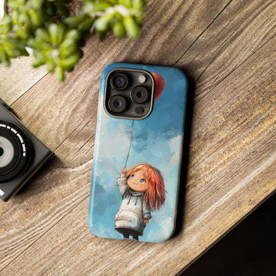 Crimson Heart Sky · Tough Phone Case for iPhone