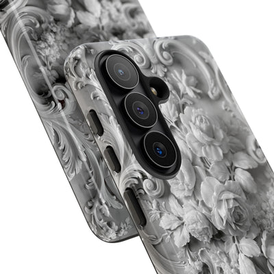 Rococo Marble Rose · Tough Phone Case for Samsung · White