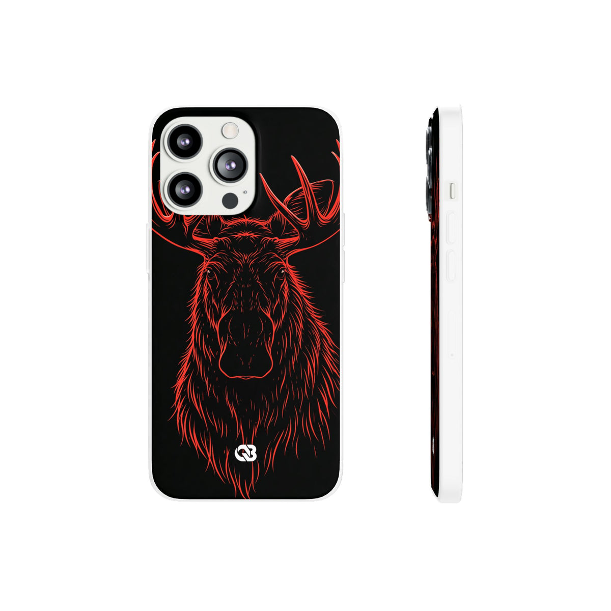 Crimson Horizon Moose · Lite Phone Case for iPhone ·  Black
