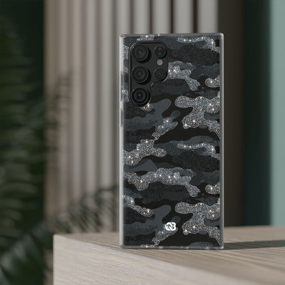 Glitter Shadow Camo · Lite Phone Case for Samsung · Black