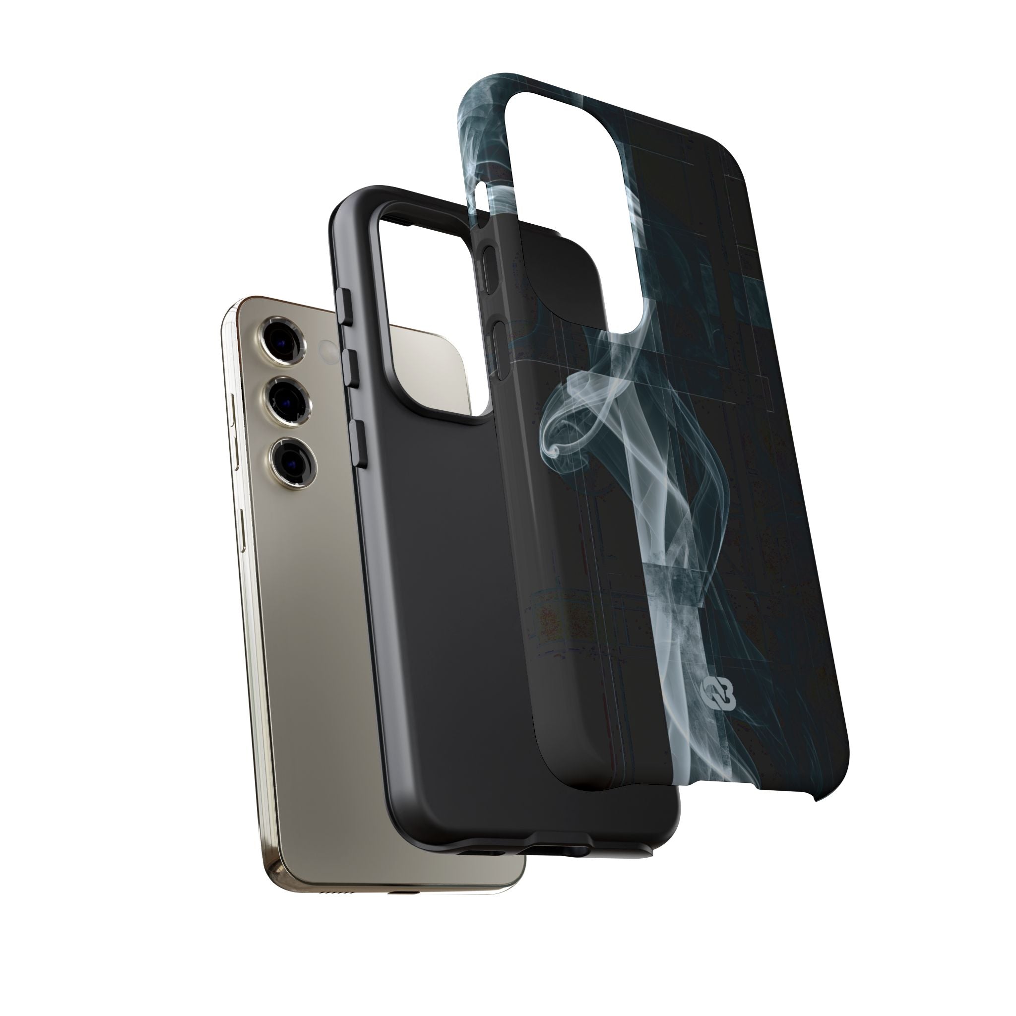 Black Tough Phone Case for Samsung - Arctic Vapor Grid