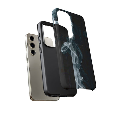Black Tough Phone Case for Samsung - Arctic Vapor Grid