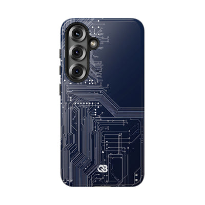 Blue Tough Phone Case for Samsung - Cobalt Data Stream