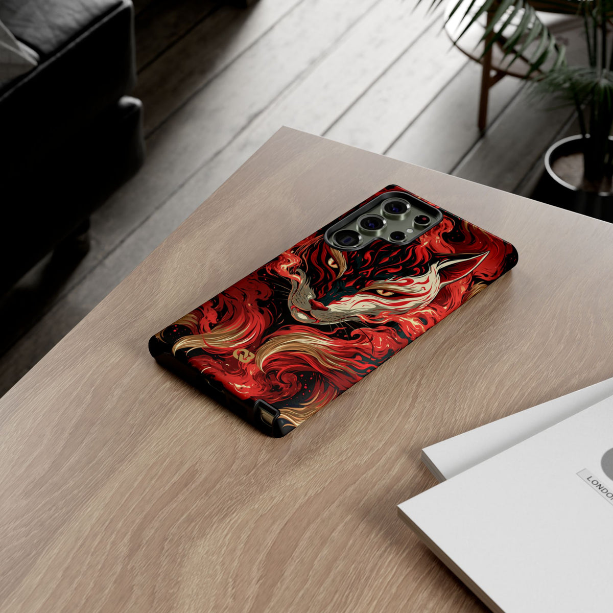 Crimson Kitsune Spirit · Tough Phone Case for Samsung · Red