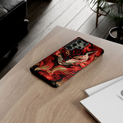 Crimson Kitsune Spirit · Tough Phone Case for Samsung · Red