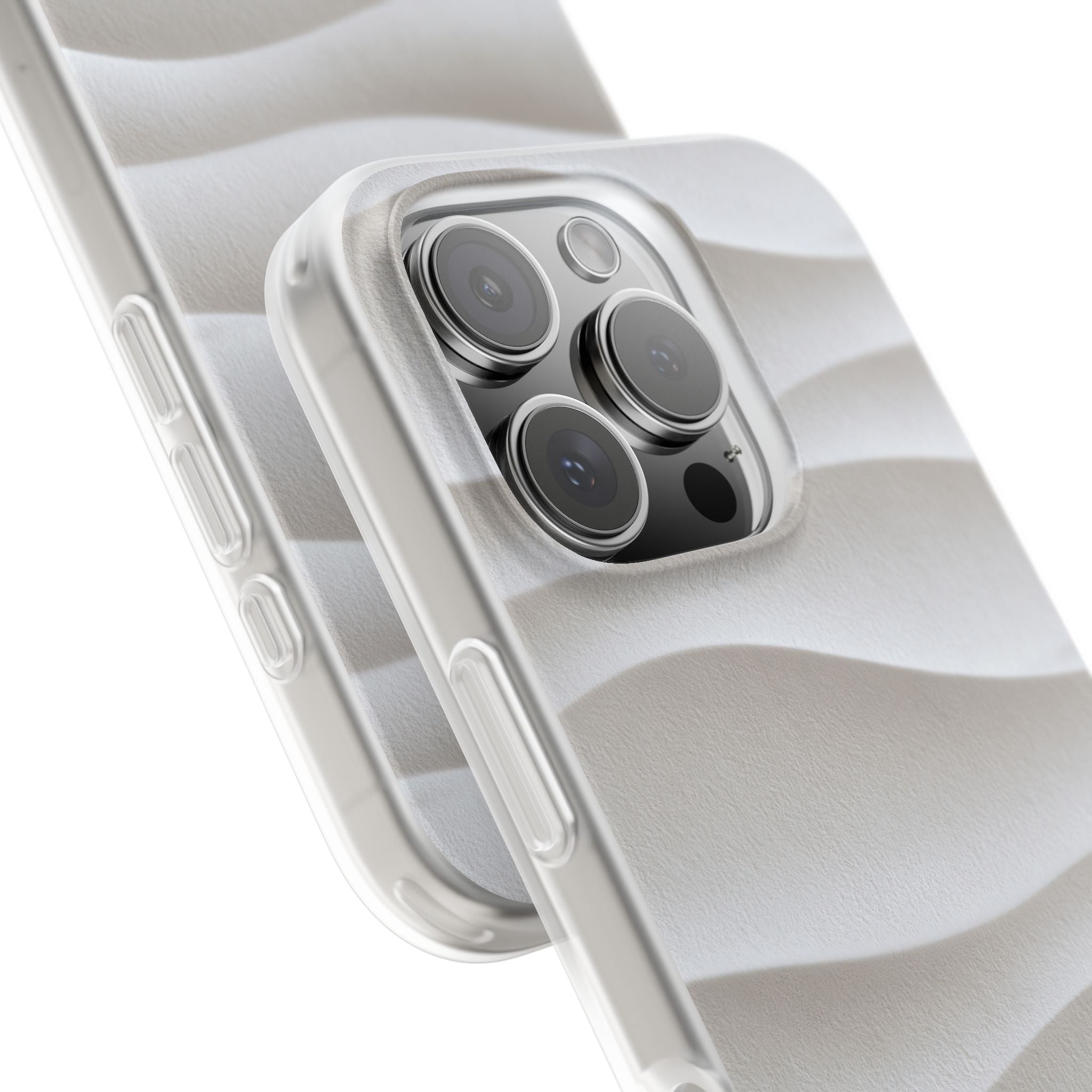 White Lite Phone Case for iPhone - Arctic Flow Ridges
