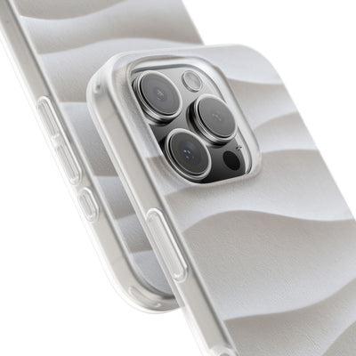 White Lite Phone Case for iPhone - Arctic Flow Ridges