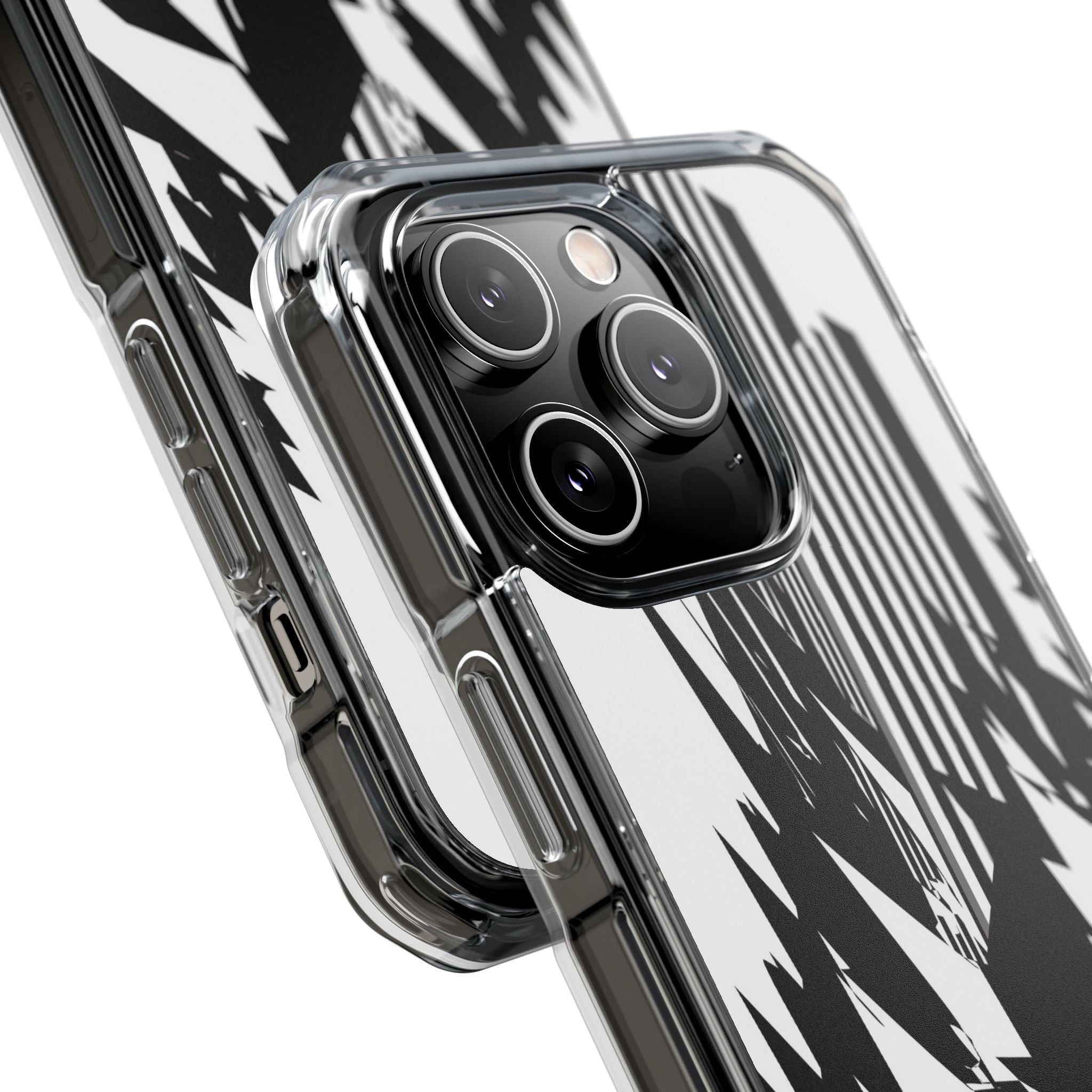 White Impact MagSafe Phone Case for iPhone - Shattered Vector Spire