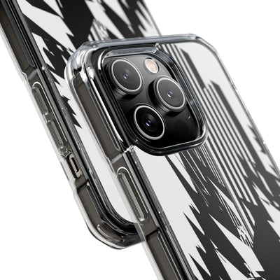 White Impact MagSafe Phone Case for iPhone - Shattered Vector Spire