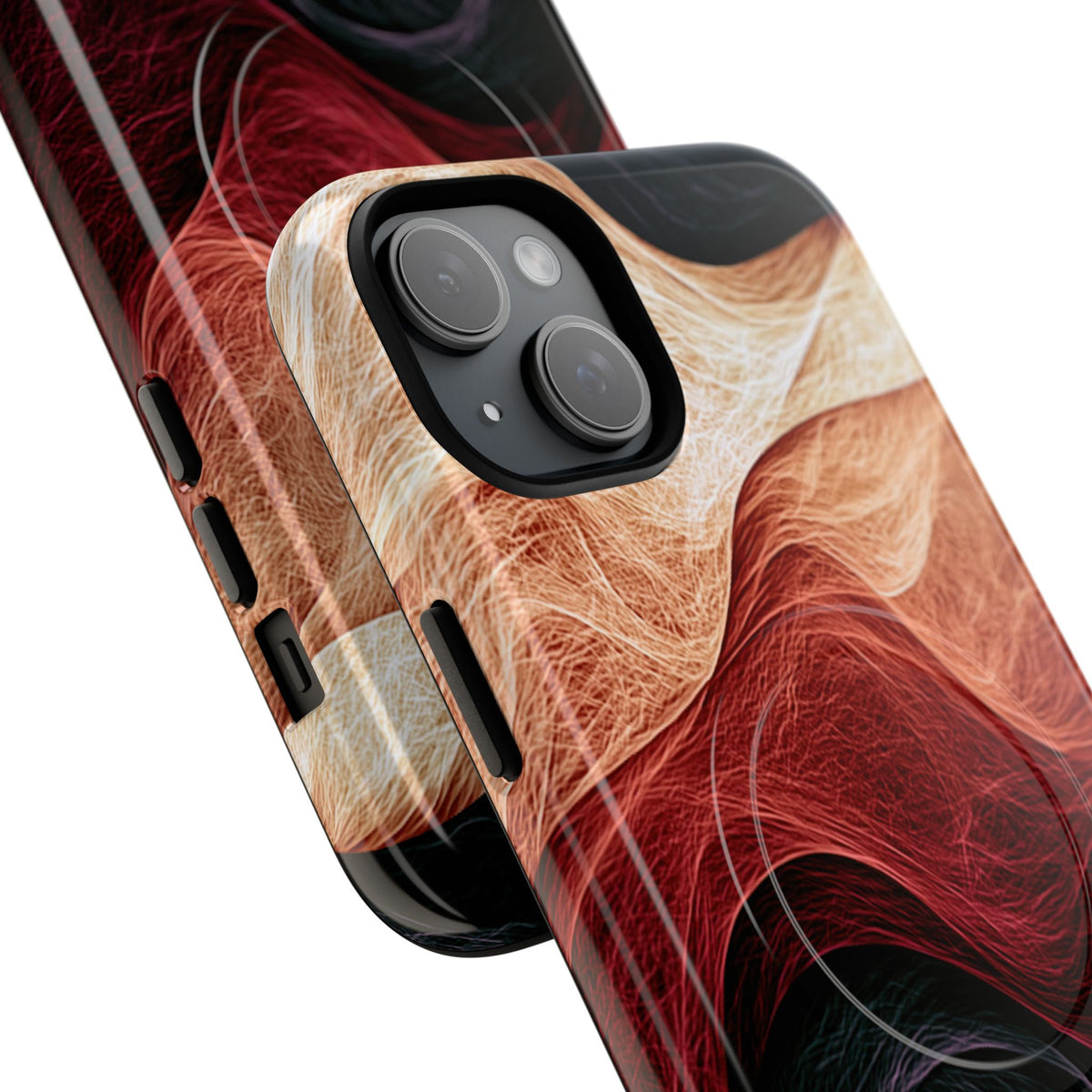 Ember Wave Dispersion · Tough 2.0 Magnetic Phone Case for iPhone · Red