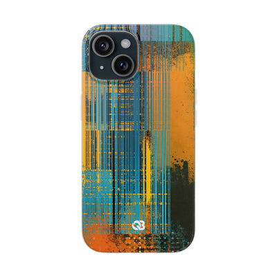 Cyber Glitch Stream · Lite Phone Case for iPhone ·  Teal