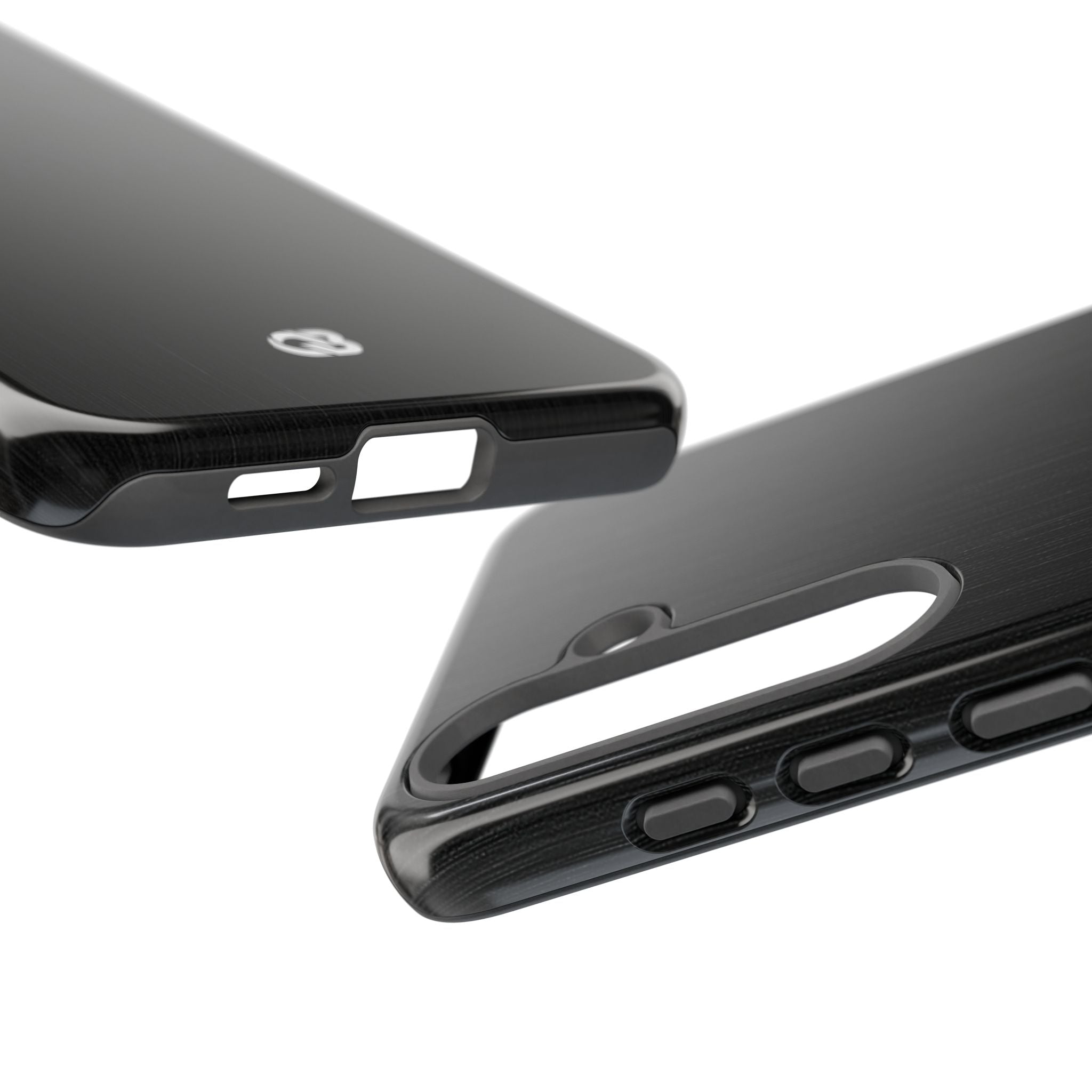 Black Tough Phone Case for Samsung - Brushed Obsidian Slate
