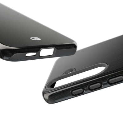 Black Tough Phone Case for Samsung - Brushed Obsidian Slate