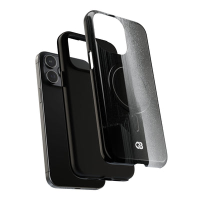 Black Tough 2.0 Magsafe Phone Case for iPhone - Brutalist Pixel Monolith