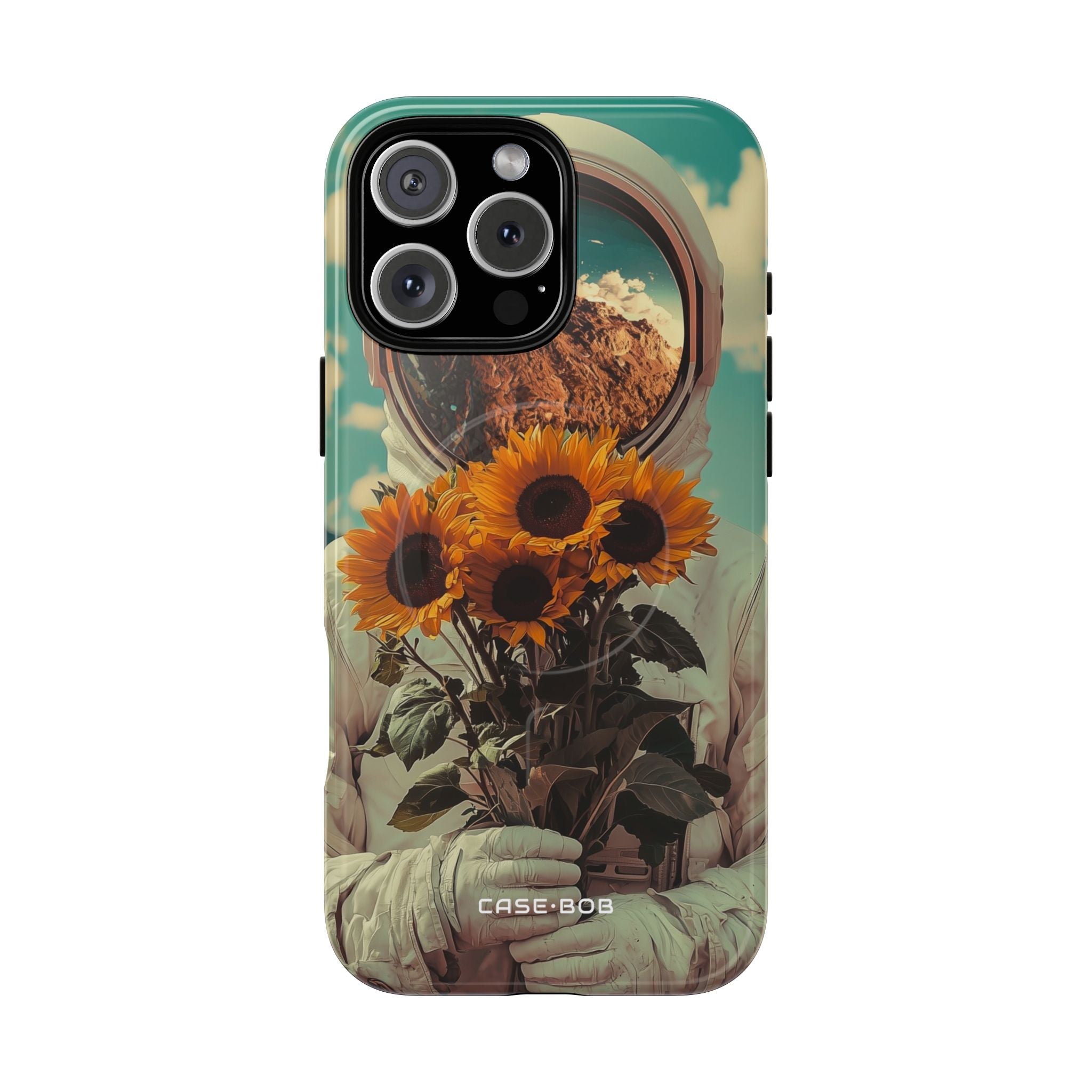 Sonnenblumen-Astronaut iPhone 16 Pro Max Case - Tough+