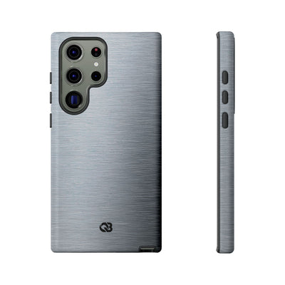 Silver Tough Phone Case for Samsung - Satin Chrome Grain