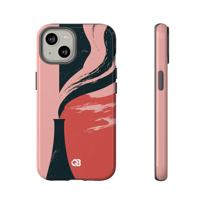 Pink Tough Phone Case for iPhone - Cinder Rose Plume