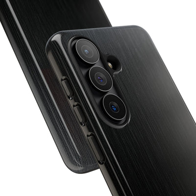 Black Tough Phone Case for Samsung - Brushed Obsidian Slate