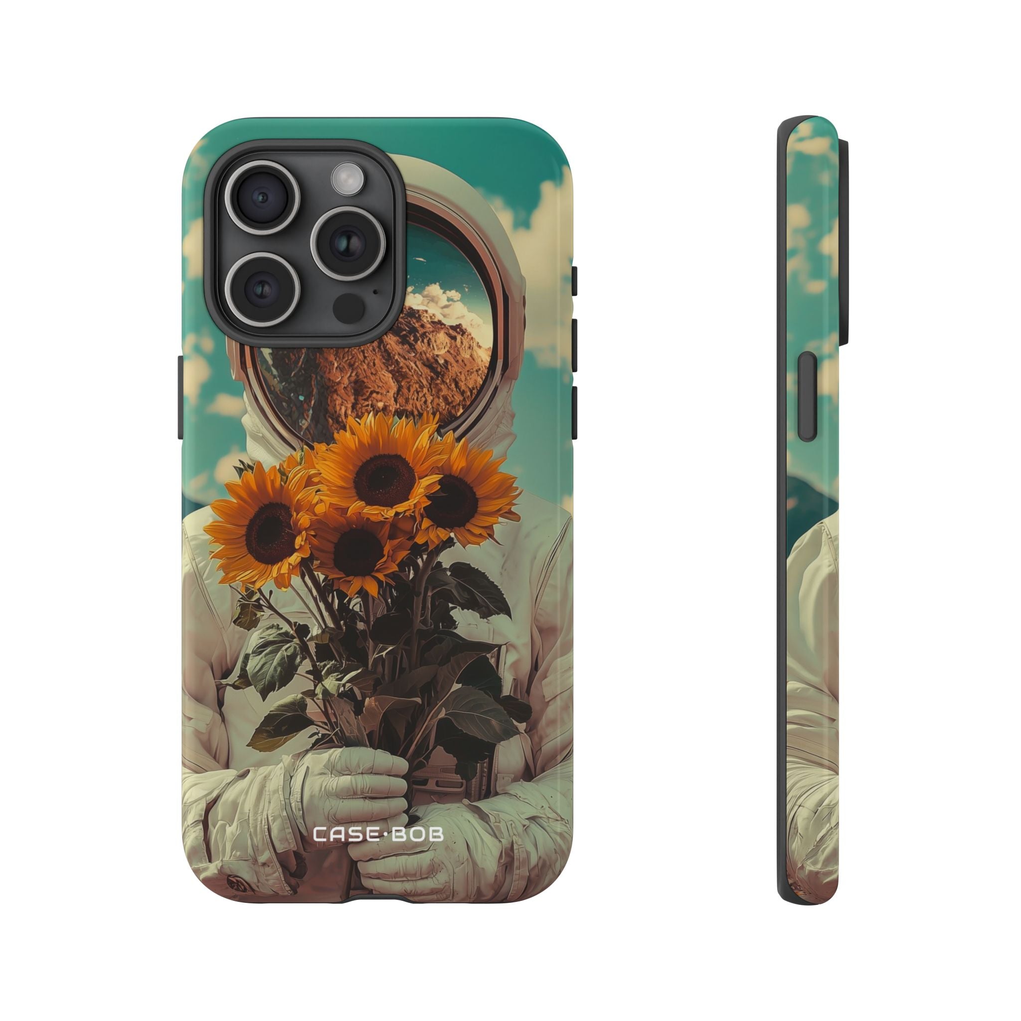 Sunflower Astronaut iPhone 15 Pro Max Case - Tough