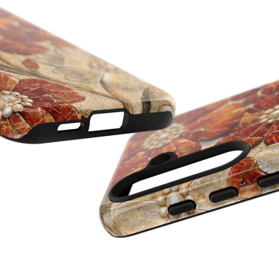 Carnelian Pearl Bloom · Tough Phone Case for Samsung · Orange