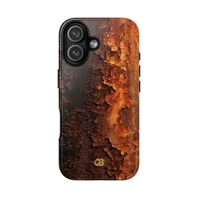Orange Tough Phone Case for iPhone - Oxidized Iron Crust