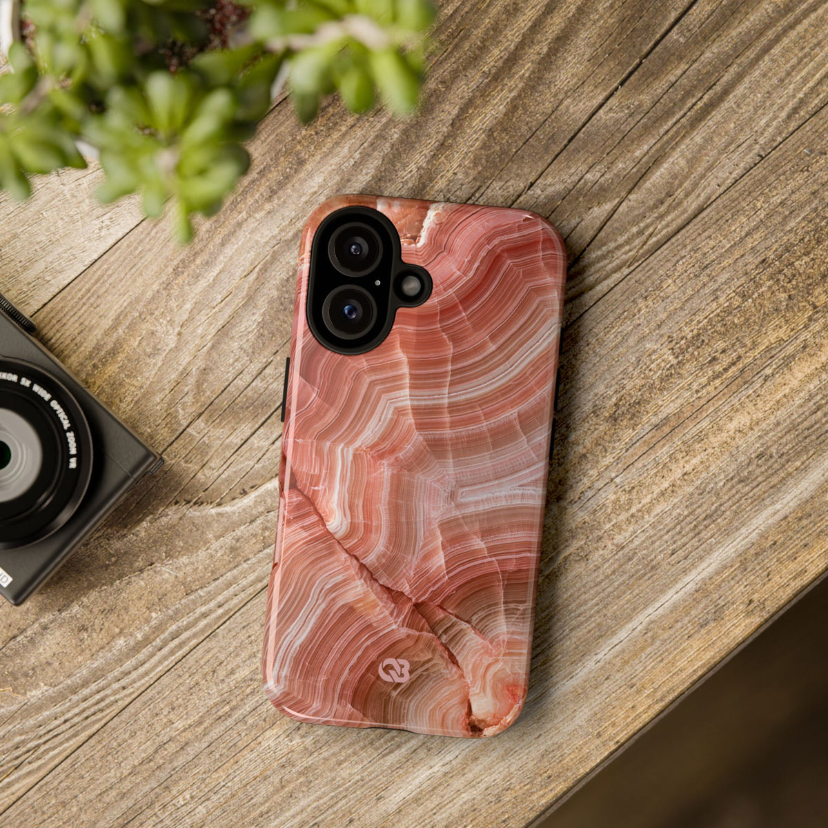 Blushing Rose Strata · Tough Phone Case for iPhone · Pink
