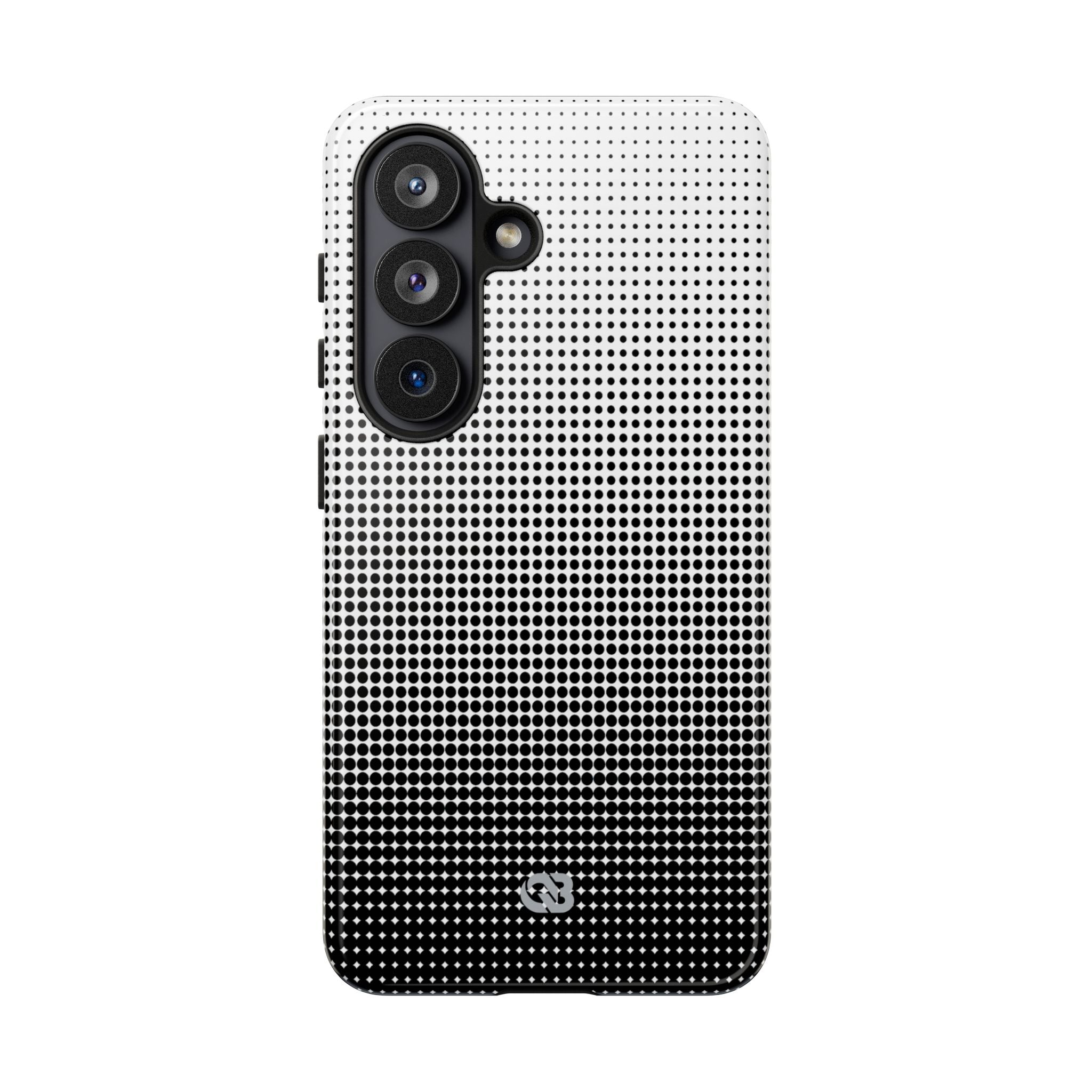 Black Tough Phone Case for Samsung - Obsidian Halftone Flux