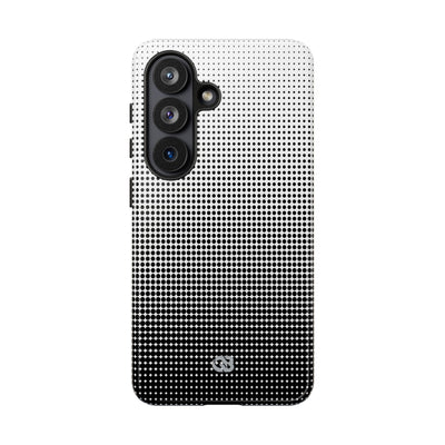 Black Tough Phone Case for Samsung - Obsidian Halftone Flux