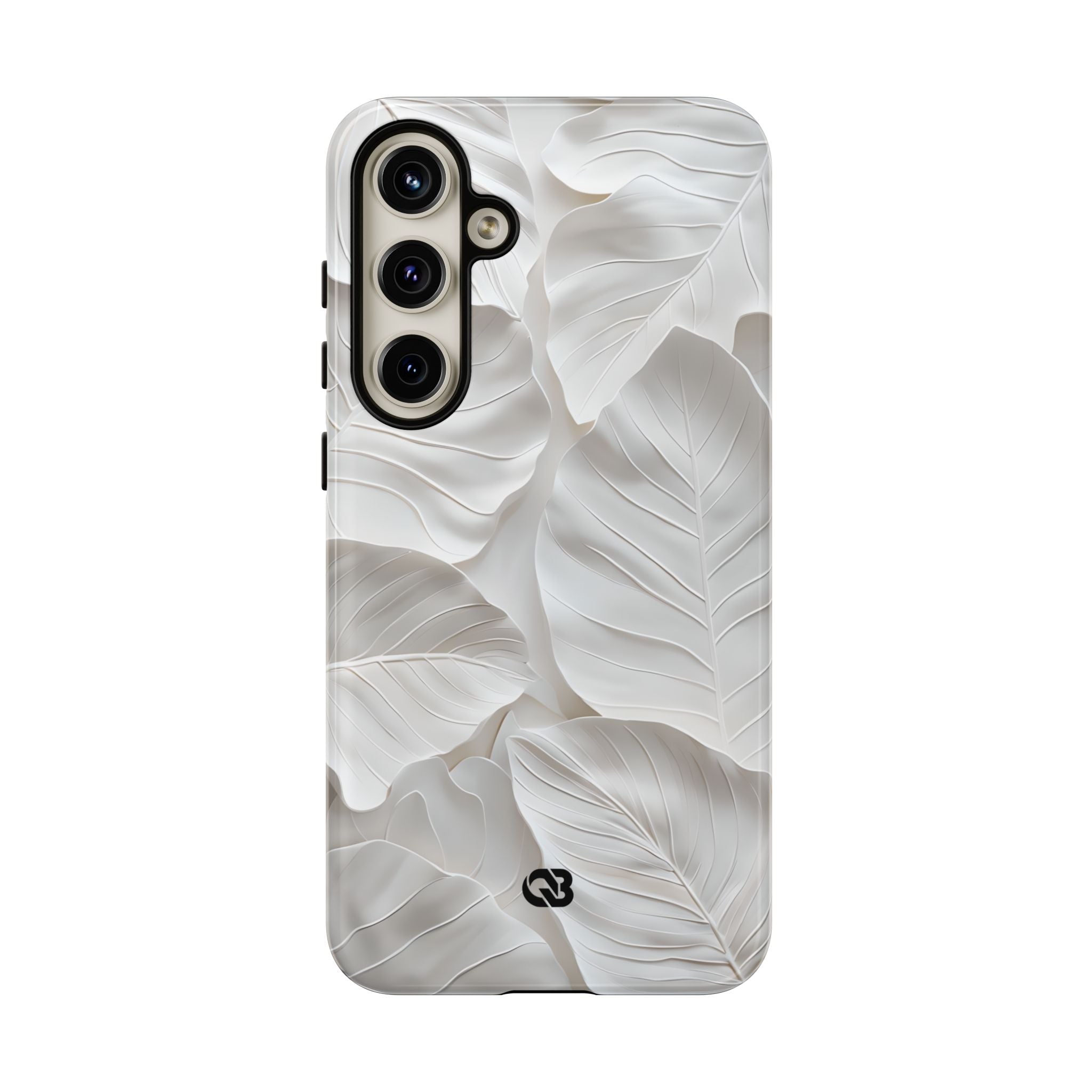 Sculpted Ivory Leaves · Tough Phone Case for Samsung