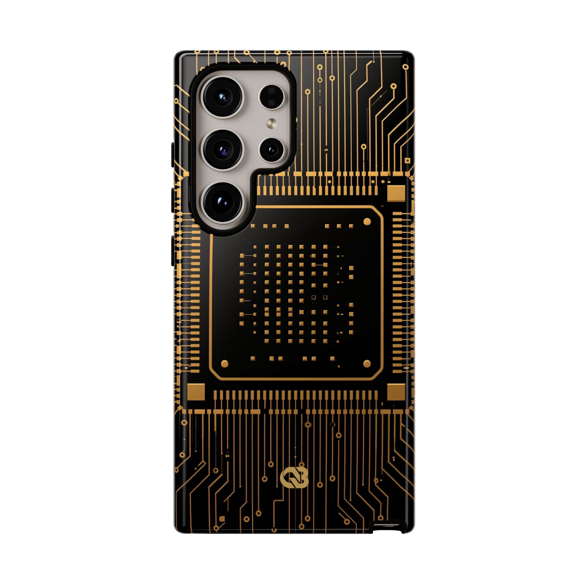 Gold Tough Phone Case for Samsung - Cyber Gold Processor