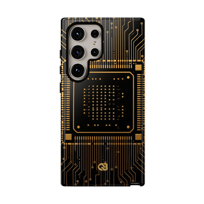 Gold Tough Phone Case for Samsung - Cyber Gold Processor