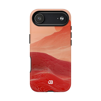 Red Tough 2.0 Magsafe Phone Case for iPhone - Crimson Ridge Lines