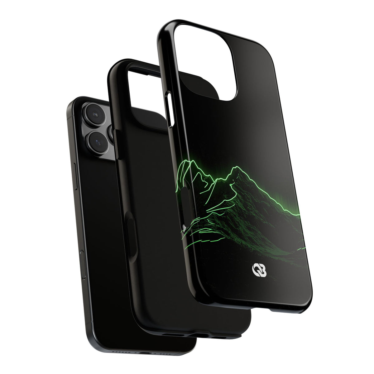Nordic Mountain Contour · Tough Phone Case for iPhone · Black