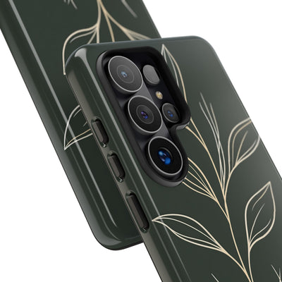 Green Tough Phone Case for Samsung - Deep Moss Willow