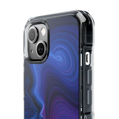 Radiant Strata · Clear Impact Magnetic Phone Case for iPhone · Blue