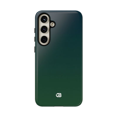 Green Tough Phone Case for Samsung - Midnight Pine Horizon
